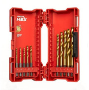 48894759 Vrták do kovu RED HEX HSS-G TiN, Ř 10ks set MILWAUKEE