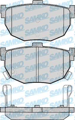 5SP089 Sada brzdových destiček, kotoučová brzda Samko