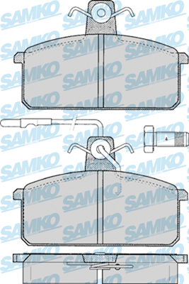 5SP100 Sada brzdových destiček, kotoučová brzda Samko