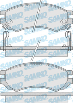 5SP1008 Sada brzdových destiček, kotoučová brzda Samko