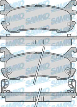 5SP1044 Sada brzdových destiček, kotoučová brzda Samko