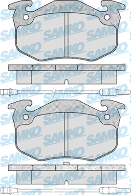 5SP201 Sada brzdových destiček, kotoučová brzda Samko