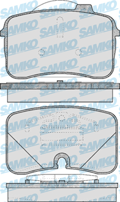 5SP476 Sada brzdových destiček, kotoučová brzda Samko