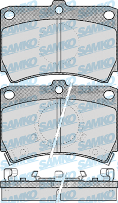 5SP587 Sada brzdových destiček, kotoučová brzda Samko