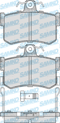 5SP654 Sada brzdových destiček, kotoučová brzda Samko