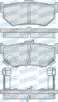 5SP751 Sada brzdových destiček, kotoučová brzda Samko
