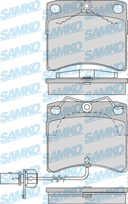 5SP984 Sada brzdových destiček, kotoučová brzda Samko